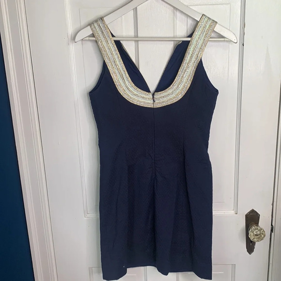 Lilly Pulitzer Valli Shift True Navy Dress New with Tag W-587 Sz 0 - Picture 12 of 15